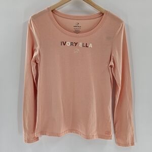 Ivory Ella Coral Peachy Ada Long Sleeve T-Shirt Womens Size Small